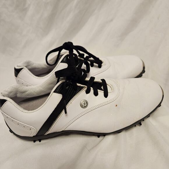 Footjoy LoPro Collection Women's White Soft Spike Golf Shoes Size 9M - Picture 5 of 10
